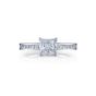  Channel Set 18K White Gold and Platinum Diamond Engagement Ring Setting