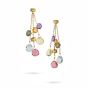 Marco Bicego 18K Yellow Gold Multi Gemstone Three Strand Short Earrings