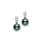 Mikimoto Tahitian Pearl and Diamond Earrings PEA643BDW
