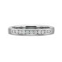 Precision Set Classic 14K White Gold 11Channel Set Diamond Band 