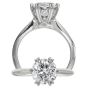 Ritani Diamond Detailed Solitaire Engagement Ring Setting 1RZ3278HRWG