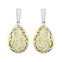 Charles Krypell Two Tone Pear-Shaped Ivy Lace Drop Earrings 1-6975-ILSG