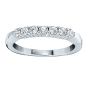 James Free 14K White Gold Seven Prong Set Diamond Wedding Band