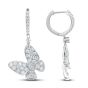 James Free 18K White Gold Diamond Butterfly Earrings