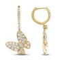 James Free 18K Yellow Gold Diamond Butterfly Earrings