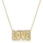 James free 14K Yellow Gold Diamond "LOVE" Pendant Necklace