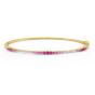 James Free 14K Yellow Gold Ombre Pink Sapphire Bangle