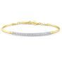 James Free 14K Yellow Gold 2 Row Diamond Pave Bracelet