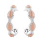 Charles Krypell Silver Gold Firefly Marquee Hoop Earrings LIMITED 1-6964-FFSP