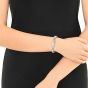 John Hardy Medium Silver Link With White Diamonds Classic Chain Bracelet
