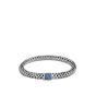John Hardy Classic Chain 6.5MM Reversible Blue and Black Sapphire Icon Bracelet