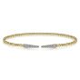 Gabriel & Co. 14K Yellow Gold Bujukan Diamond Spikes Split Bangle BG4216-62Y45JJ
