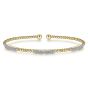Gabriel & Co. 14K Yellow Gold Bujukan Diamond Stations Bangle BG4217-62Y45JJ