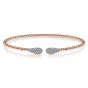 Gabriel & Co. 14K Rose Gold Bujukan Diamond Teardrops Bangle BG4230-62K45JJ