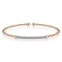 Gabriel & Co. 14K Rose Gold Bujukan Diamond Bar Split Bangle BG4262-62K45JJ