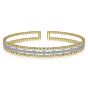 Gabriel & Co. 14K Yellow and White Gold Bujukan Diamond Bangle BG4323-62M45JJ
