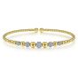 Gabriel & Co. 14K Yellow-White Gold Bujukan Diamond Stations Bangle BG4362-62M45JJ