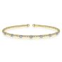 Gabriel & Co. 14K White-Yellow Gold Bujukan Diamond Stations Bangle BG4436-62M45JJ