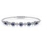 Gabriel & Co. 14K White Gold Diamond & Sapphire Bangle BG4447-65W45SA