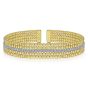 Gabriel & Co. Wide 14K White-Yellow Gold Bujukan Diamond Bangle BG4449-62M45JJ