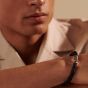 John Hardy Men's Bamboo Silver and Leather 8MM Station Bracelet