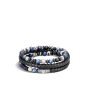 John Hardy Men's Classic Chain Beaded Wrap Silver and Leather Bracelet 