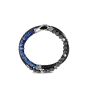 John Hardy Classic Chain Sterling Silver & Black Woven Leather with Opal & Silver Calcite Triple Wrap Bracelet BMS90461BLOPKN