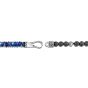 John Hardy Classic Chain Sterling Silver & Black Woven Leather with Opal & Silver Calcite Triple Wrap Bracelet BMS90461BLOPKN
