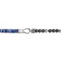 John Hardy Classic Chain Sterling Silver & Black Woven Leather with Opal & Silver Calcite Triple Wrap Bracelet BMS90461BLOPKN