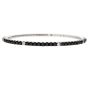 Roberto Demeglio "Extensible" 18K White Gold Stretch White And Black Diamonds Tennis Bracelet