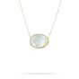 CB1872-MPW-Y Marco Bicego Lunaria White Mother of Pearl Pendant in Yellow Gold