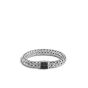 John Hardy Classic Chain Large 10.5mm Silver Link & Lava Black Sapphire Bracelet