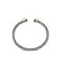 John Hardy Women's Classic Chain Hammered 18K Gold & Silver Cluster 5.5mm Slim Flex Cuff CZ90510