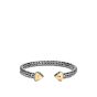John Hardy Women's Classic Chain Hammered 18K Gold & Silver Cluster 5.5mm Slim Flex Cuff CZ90510