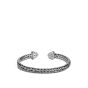 John Hardy Women's Classic Chain Hammered 18K Gold & Silver Cluster 5.5mm Slim Flex Cuff CZ90510
