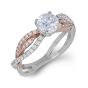 Simon G Two-Tone Engagement Ring from the Romance Collection