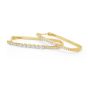 James Free 14K Yellow Gold Paperclip Hoop Earrings.