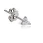 Maria Tash 18K White Gold Diamond Trinity Earring- Friction Back