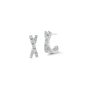 Dana Rebecca 14k White Gold Ava Bea Crossover Mini Huggies 