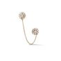 Dana Rebecca 14K Yellow Gold Jennifer Yamina Double Flower Chain Stud