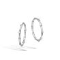 John Hardy Bamboo Silver Medium Hoop Earrings EB5433