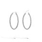 John Hardy Classic Chain Silver Large Oval Hoop Earring
