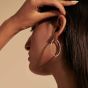 John Hardy Classic Chain Silver Large Oval Hoop Earring