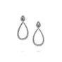 John Hardy Classic Chain Silver Pear Drop Earrings With Black Sapphire & Spinel EBS906074BLSBN