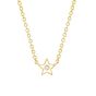 EF Collection 14K Yellow Gold White Enamel & Diamond Star Necklace - FINAL SALE