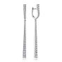 Gabriel & Co. 18K White Gold Long Diamond Bar Huggies EG13527W84JJ