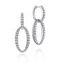 Gabriel & Co. 18K White Gold Oval Diamond Link Huggies EG13547W84JJ