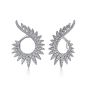 Gabriel & Co. 14K White Gold Dramatic Open Loop Diamond Bypass Hoops EG13805W45JJ