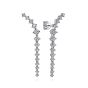 Gabriel & Co. 18K White Gold Curved Diamond Linear Stud Earrings EG13910W84JJ