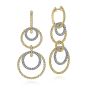 Gabriel & Co. 14K White-Yellow Gold Diamond Huggie Drop Earrings EG14352M45JJ